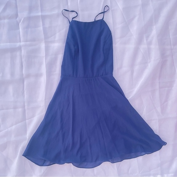 LULU’S Letter of Love Navy Blue Backless Skater Dress size medium - Picture 1 of 13